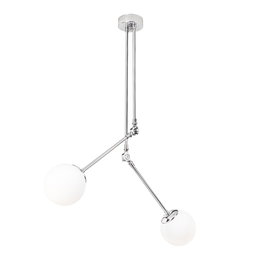 Opviq Lámpara de araña Cambaz - 3451 Cromo y Blanco
